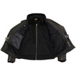 Milwaukee Leather MLL2575 Women's Black Leather Vented Motorcycle Jacket w/ Removable Hoodie