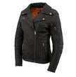 Milwaukee Leather MLL2581 Women's Black 'Classic' Leather Lightweight Long Length Vented Jacket