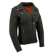 Milwaukee Leather MLL2581 Women's Black 'Classic' Leather Lightweight Long Length Vented Jacket