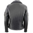 Milwaukee Leather MLL2585 Women's Black Premium Leather Motorcycle Rider Jacket with Rivets