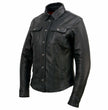 Milwaukee Leather MLL2600 Women's Black Premium Leather Shirt Style Jacket w/ Removable Liner