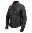 Milwaukee Leather MLL2600 Women's Black Premium Leather Shirt Style Jacket w/ Removable Liner