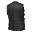 Milwaukee Leather MLL4501 Women's Tactical Swat Style Rider Leather Vest w/ Single Panel Back for Club Patches
