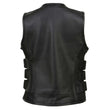 Milwaukee Leather MLL4501 Women's Tactical Swat Style Rider Leather Vest w/ Single Panel Back for Club Patches