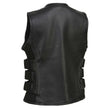 Milwaukee Leather MLL4501 Women's Tactical Swat Style Rider Leather Vest w/ Single Panel Back for Club Patches