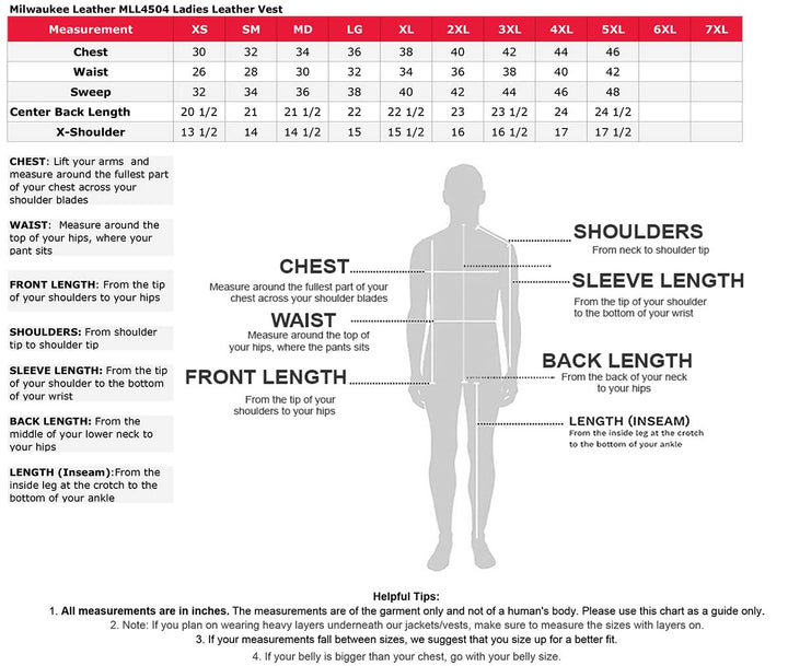 Milwaukee Leather MLL4504 Women&