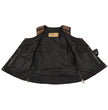 Milwaukee Leather Women's MLL4509 Smoocher Two Tone Crazy Horse Brown and Black Leather Club Style Motorcycle Vest
