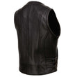 Milwaukee Leather MLL4510 Women's Premium Black Leather Motorcycle Rider Vest w/ Adjustable Side Buckle