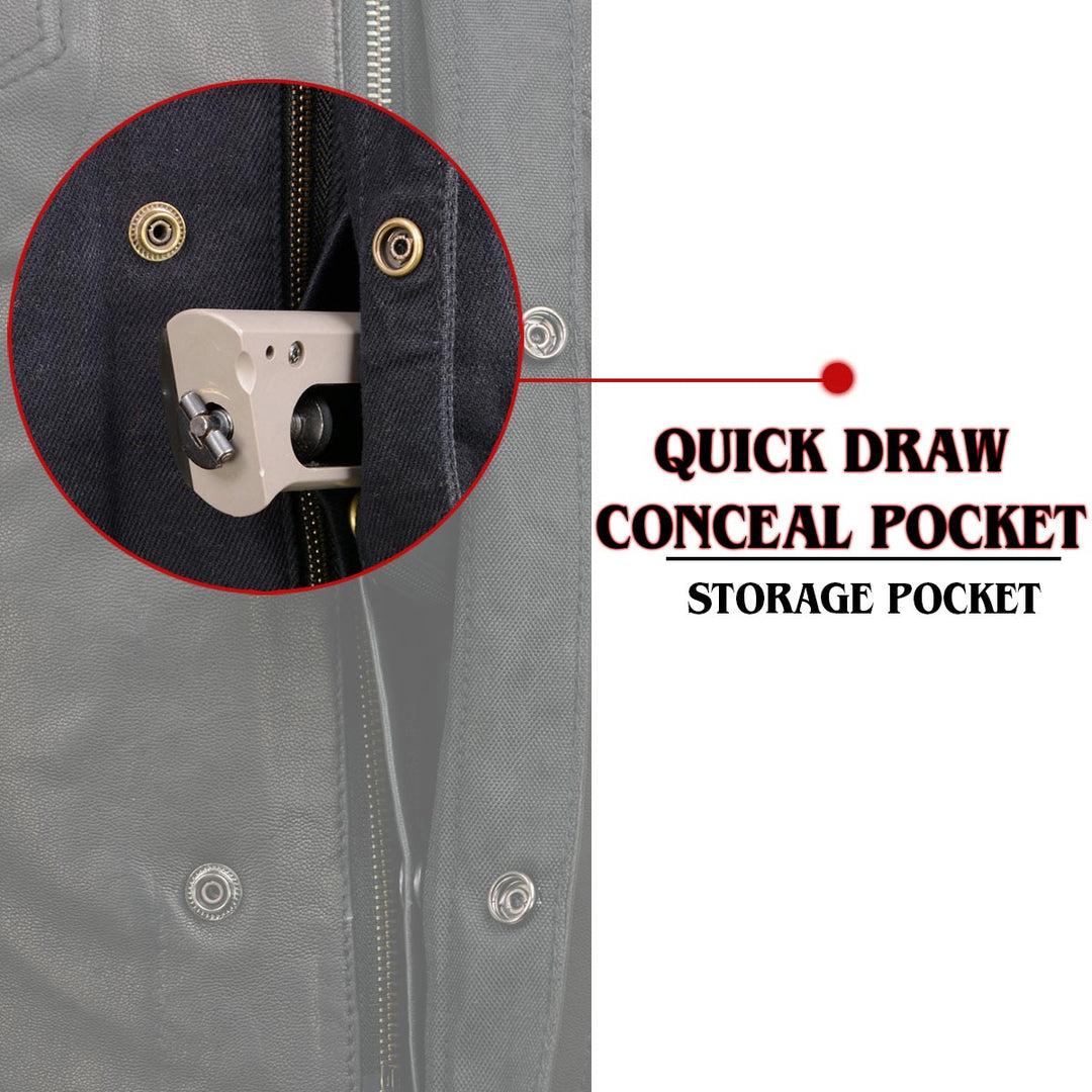 Milwaukee Leather MLL4512 Women’s Lashes Black Leather Club Style Motorcycle Rider Vest w/ Concealed Closure