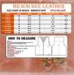 Milwaukee Leather MLL4512 Women’s Lashes Black Leather Club Style Motorcycle Rider Vest w/ Concealed Closure