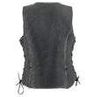 Milwaukee Leather MLL4517 Women's Black Leather Vest with Front Zipper Closure