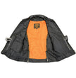 Milwaukee Leather MLL4520 Women’s Black Shirt Collar Motorcycle Rider Vest w/ 4 Front Lower Pockets
