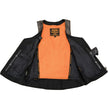 Milwaukee Leather Women's Distress Brown Leather V-Neck Motorcycle Rider Vest with Side Lace MLL4531