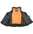 Milwaukee Leather Women's Black Leather V-Neck Motorcycle Rider Vest with Side Lace MLL4531