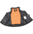 Milwaukee Leather MLL4532 Women's Side Laced Premium Black Leather Motorcycle Rider Vest w/ Cool-Tec Leather Treatement