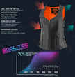 Milwaukee Leather MLL4532 Women's Side Laced Premium Black Leather Motorcycle Rider Vest w/ Cool-Tec Leather Treatement