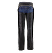 Milwaukee Leather Women's Black Premium Leather Motorcycle Rider Chaps w/ Rhinestones Bling D-Rings-MLL6502