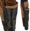 Milwaukee Leather MLL6504 Women's 2-Tone Beige with Black Motorcycle Leather Riding Chaps