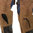 Milwaukee Leather MLL6504 Women's 2-Tone Beige with Black Motorcycle Leather Riding Chaps