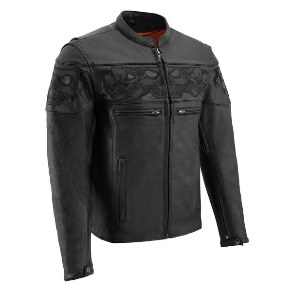 Milwaukee Leather MLM1500 Men's Crossover Black Leather Scooter