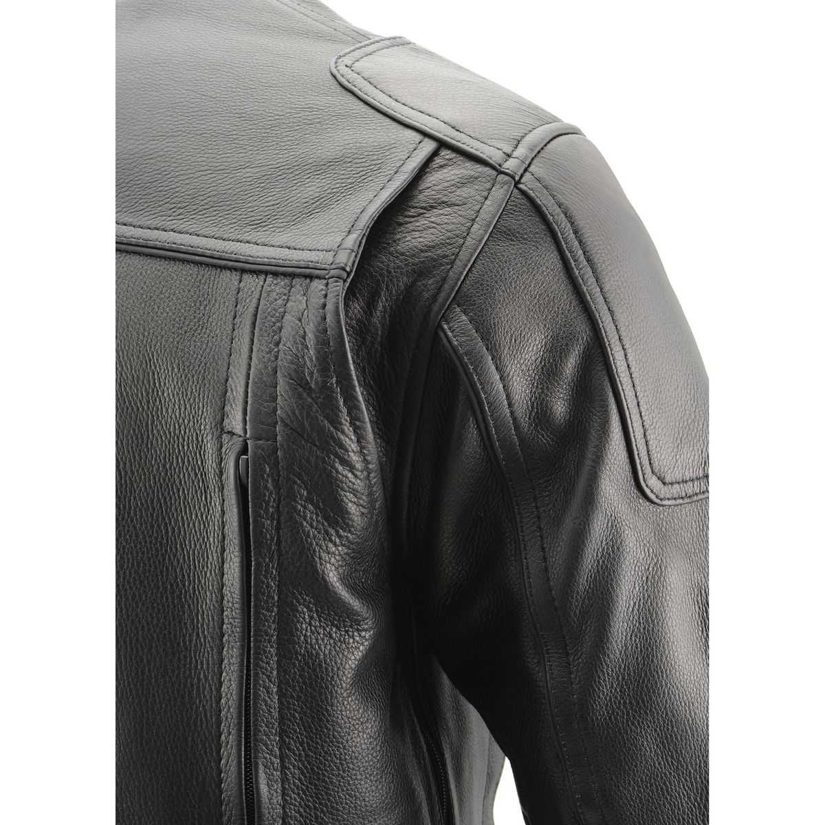 Milwaukee Leather MLM1502 Men's Black Premium Leather Vented