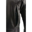 Milwaukee Leather MLM1502 Men's Black Premium Leather Vented Motorcycle Biker Jacket w/ Cool-Tec Leather Treatment Tech
