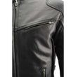 Milwaukee Leather MLM1502 Men's Black Premium Leather Vented Motorcycle Biker Jacket w/ Cool-Tec Leather Treatment Tech