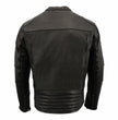 Milwaukee Leather MLM1502 Men's Black Premium Leather Vented Motorcycle Biker Jacket w/ Cool-Tec Leather Treatment Tech