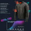 Milwaukee Leather MLM1502 Men's Black Premium Leather Vented Motorcycle Biker Jacket w/ Cool-Tec Leather Treatment Tech