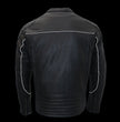 Milwaukee Leather MLM1502 Men's Black Premium Leather Vented Motorcycle Biker Jacket w/ Cool-Tec Leather Treatment Tech