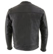 Milwaukee Leather MLM1506 Men's Black Premium Leather Motorcycle Jacket w/ Utility Pockets Cool-Tec Leather Treatement