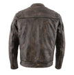 Milwaukee Leather MLM1508 Men's Distressed Brown Premium Leather Motorcycle Rider Jacket