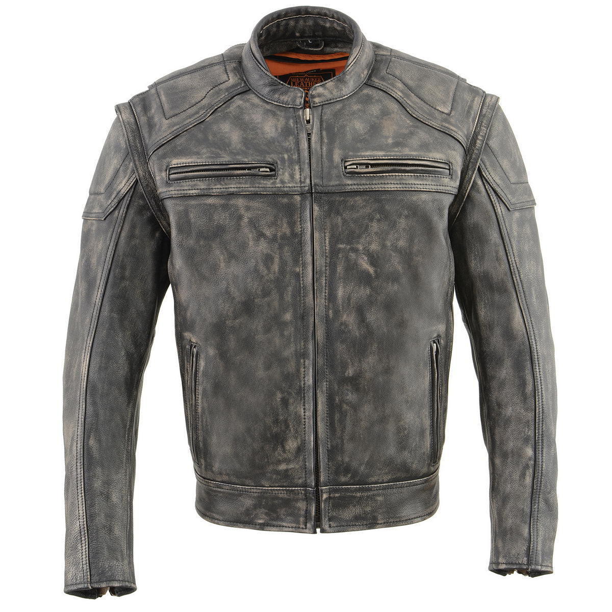 Milwaukee Leather MLM1509 Men's Distressed Brown '2 in 1' Leather