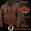Milwaukee Leather MLM1511 Men's 'Vagabond' Vintage Crazy Horse' Brown Leather Jacket w/ Removable Hoodie