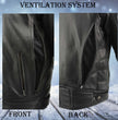 Milwaukee Leather MLM1514SET Men's  All Season Black Premium Leather Motorcycle Jacket w/ Heated and Cool-Tec Technology