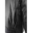 Milwaukee Leather MLM1515 Men's Classic Beltless Black Leather Triple Stitched Motorcycle Biker Rider Jacket