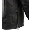 Milwaukee Leather MLM1515 Men's Classic Beltless Black Leather Triple Stitched Motorcycle Biker Rider Jacket