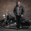 Milwaukee Leather MLM1515 Men's Classic Beltless Black Leather Triple Stitched Motorcycle Biker Rider Jacket