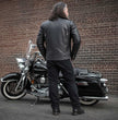 Milwaukee Leather MLM1515 Men's Classic Beltless Black Leather Triple Stitched Motorcycle Biker Rider Jacket