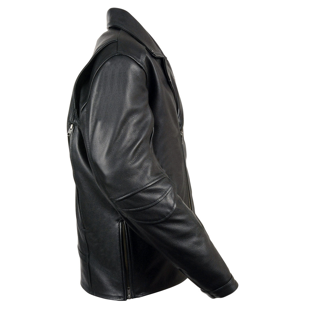 Milwaukee Leather MLM1515 Men's Black 'Triple Stitched' Beltless Motorcycle Leather Jacket