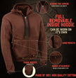 Milwaukee Leather MLM1518 Men's 'Scoundrel' Vintage Crazy Horse Brown Leather Jacket w/ Removable Hoodie