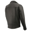 Milwaukee Leather MLM1520 Men's Pistol Pete Vented Black Leather Cruiser Jacket