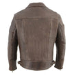 Milwaukee Leather MLM1522 Men's ‘Vented’ Retro Brown Leather Motorcycle Jacket