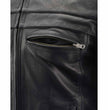 Milwaukee Leather MLM1525 Men's ‘Crossover’ Black Leather Lightweight MC Jacket