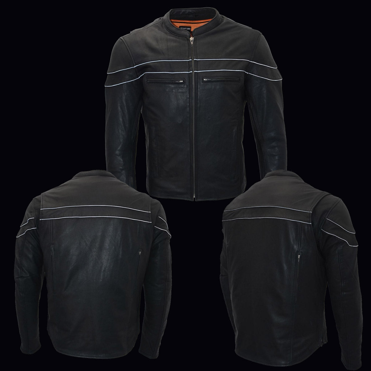 Milwaukee Leather MLM1526 Men's Stay Cool Black Premium Leather