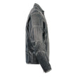 Milwaukee Leather MLM1536 Mens Vintage Distressed Grey Leather Scooter Style Motorcycle Jacket - Reflective Piping