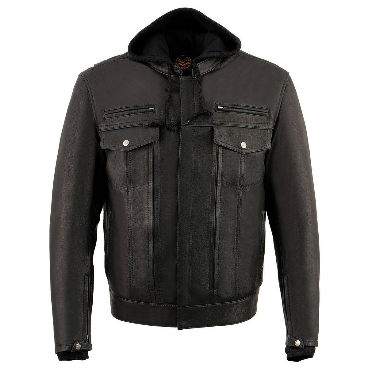 Milwaukee Leather MLM1537 Men's Black Leather 'Utility Pocket