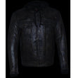 Milwaukee Leather MLM1538 Men's Distressed Brown Leather ‘Utility Pocket’ Vented Jacket with Removable Hoodie