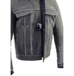Milwaukee Leather MLM1539 Men's Distressed Grey Leather ‘Utility Pocket’ Vented Jacket with Removable Hoodie