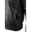 Milwaukee Leather MLM1545 Men's Quilted Pattern Triple Vent Black Leather Scooter Jacket